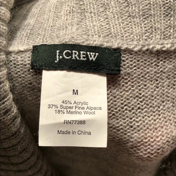 J. CREW Super-Fine Alpaca & Wool Gray Cardigan NEW - Picture 5 of 8
